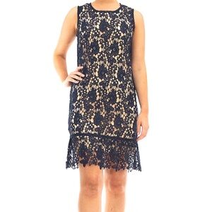 🖤Nina Leonard Black Floral Lace Dress-women’s clothing-cocktail-celebrity style🖤